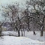 Камиль Писсарро - Снег в Лувесьене