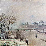 Камиль Писсарро - Вид Сены зимой с моста Пон-Нёф (1902)