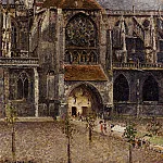 Camille Pissarro - Portal from the Abbey Church of Saint-laurent. (1901)