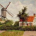 Камиль Писсарро - Ветряная мельница в Кноке, Бельгия (1894)