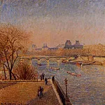 Камиль Писсарро - Лувр - зимнее солнце утром (1900)