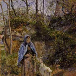 Камиль Писсарро - Крестьянка с козой (1881)