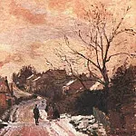 Камиль Писсарро - Нижний Норвуд под снегом (1871)