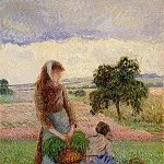 Camille Pissarro - Peasant Woman Carrying a Basket. (1888)