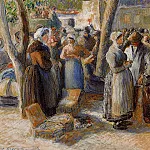 Камиль Писсарро - Рынок в Жизоре (1887)