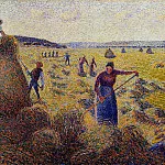 Камиль Писсарро - Заготовка сена в Эраньи (1877)
