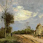 Камиль Писсарро - Дом месье Мюзи, дорога в Марли, Лувесьен (1872)