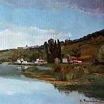 Камиль Писсарро - Берега Марны в Шанневьере (1864-65)