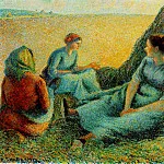Камиль Писсарро - Заготовщицы сена в минуту отдыха (1891)