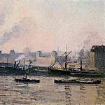 Камиль Писсарро - Мост Буаэльдьё в Руане - туман (1896)