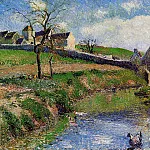 Камиль Писсарро - Вид фермы в Осни (1883)