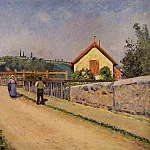 Камиль Писсарро - Переход в Ле Пати через железную дорогу (1873-74)
