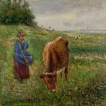 Камиль Писсарро - Пастушка. Понтуаз 1869