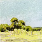 Камиль Писсарро - Этюд к картине -Жатва в Монфуко- (1879)