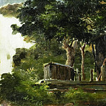  Пейзаж с домом в лесу, Сан-Тома, Антильские о-ва 1854-55, Томас Уотерман Дерево