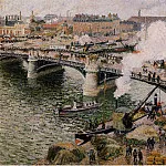 Камиль Писсарро - The Pont Boieldieu, Rouen - Damp Weather. (1896)