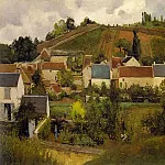 Камиль Писсарро - Вид селения Эрмитаж, холмы Жалле, Понтуаз, 1867