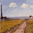 Камиль Писсарро - Июньское утро, вид холмов над Понтуазом 1873