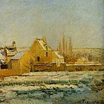 Камиль Писсарро - Впечатление от снега в селении Эрмитаж 1874