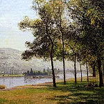 Камиль Писсарро - Кур-ля-Рейн у Руана; солнечное утро (1898)