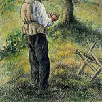 Камиль Писсарро - Папаша Мелон, зажигающий свою трубку (1879-80)