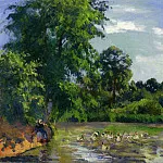 Камиль Писсарро - Утки в пруду Монфуко (1874)