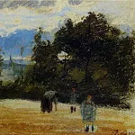 Камиль Писсарро - Очистка участка под пашню (1876)
