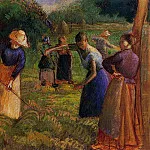 Camille Pissarro - Haymaking in Eragny. (1901)