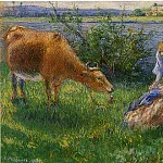 Камиль Писсарро - Пастушка, Понтуаз (1880)