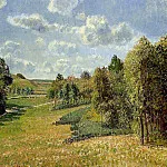 Camille Pissarro - Berneval Meadows, Morning. (1900)