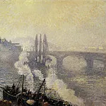 Камиль Писсарро - Вороний мост, Руан - утренний туман (1896)