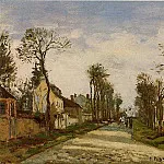 Камиль Писсарро - Дорога в Версаль, проходящая через Лувесьен (1870)