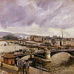 Камиль Писсарро - Мост Буаэльдьё - Впечатление от дождя (1896)