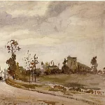 Камиль Писсарро - Дорога в Сен-Жермен через Лувесьен (1871)