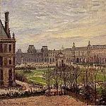 Камиль Писсарро - Площадь Каррузель - Пасмурная погода (1883)