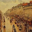Камиль Писсарро - Бульвар Монмартр в дождливый день (1897)