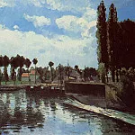 Камиль Писсарро - Шлюз в Понтуазе (1869)