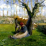 Камиль Писсарро - Пастушка 1874