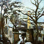 Камиль Писсарро - Дорожка в селение Эрмитаж под снегом (1874)