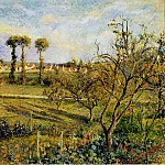 Camille Pissarro - Sunset at Valhermeil, near Pontoise. (1880)