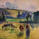 Камиль Писсарро - Этюд: Пастушка из Эраньи (1884)