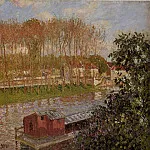 Камиль Писсарро - Заходящее солнце в Морэ (1901)