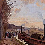 Камиль Писсарро - Сена у гавани Марли (1872)