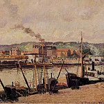 Camille Pissarro - Morning, Rouen, the Quays. (1896)