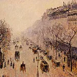 Камиль Писсарро - Бульвар Монмартр - Утро. Туман и солнечный свет (1897)