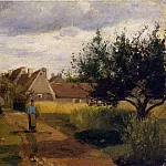 Камиль Писсарро - Вход в деревню (1863)