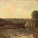 Камиль Писсарро - Берега Сены в Буживале (1871)