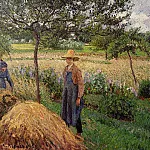 Камиль Писсарро - Пасмурная погода, утро, фигуры, Эраньи (1899)