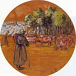 Камиль Писсарро - Пастушки, Базенкур (1890)