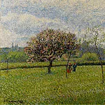 Камиль Писсарро - Цветущие яблони в Эраньи (1888)